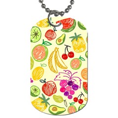 Seamless Pattern Fruit Dog Tag (one Side) by Mariart