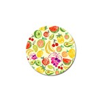 Seamless Pattern Fruit Golf Ball Marker Front