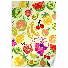 Seamless Pattern Fruit Canvas 24  X 36  by Mariart