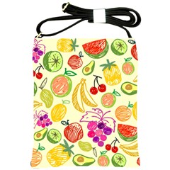 Seamless Pattern Fruit Shoulder Sling Bag by Mariart