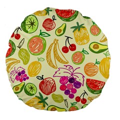 Seamless Pattern Fruit Large 18  Premium Round Cushions