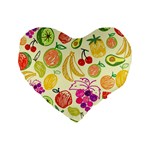 Seamless Pattern Fruit Standard 16  Premium Flano Heart Shape Cushions Front