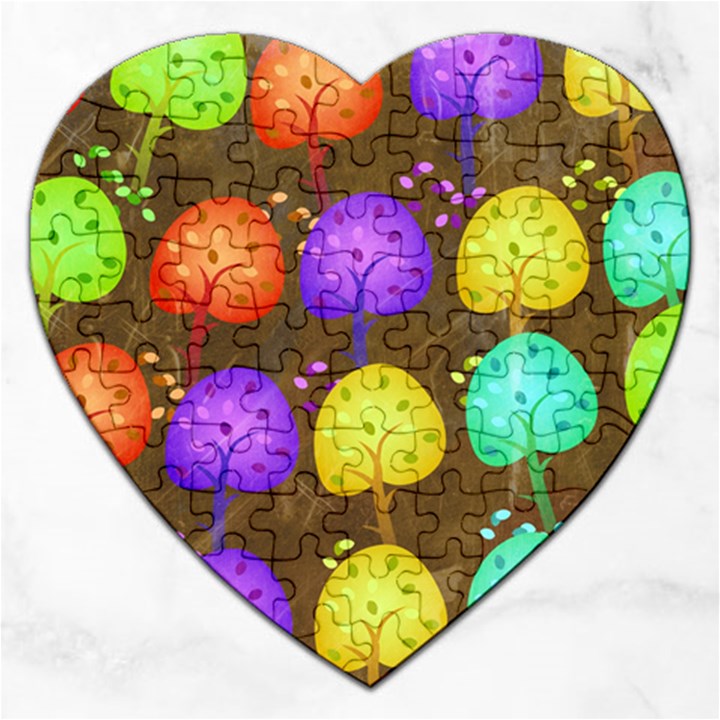 Textured Grunge Background Pattern Jigsaw Puzzle (Heart)