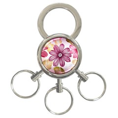 Star Flower 3-ring Key Chains