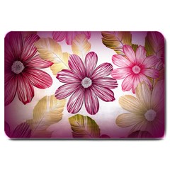 Star Flower Large Doormat  by Mariart