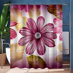 Star Flower Shower Curtain 60  X 72  (medium)  by Mariart