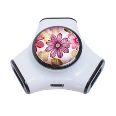 Star Flower 3-port Usb Hub by Mariart