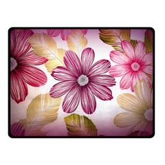 Star Flower Double Sided Fleece Blanket (small)  by Mariart