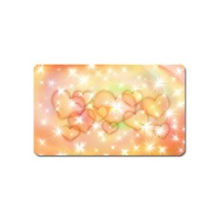 Valentine Heart Love Pink Magnet (name Card) by Mariart