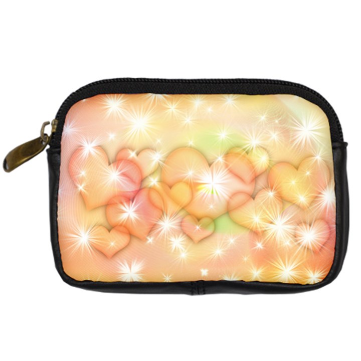 Valentine Heart Love Pink Digital Camera Leather Case