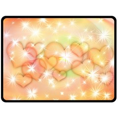 Valentine Heart Love Pink Fleece Blanket (Large) 