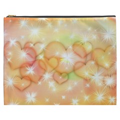 Valentine Heart Love Pink Cosmetic Bag (XXXL)