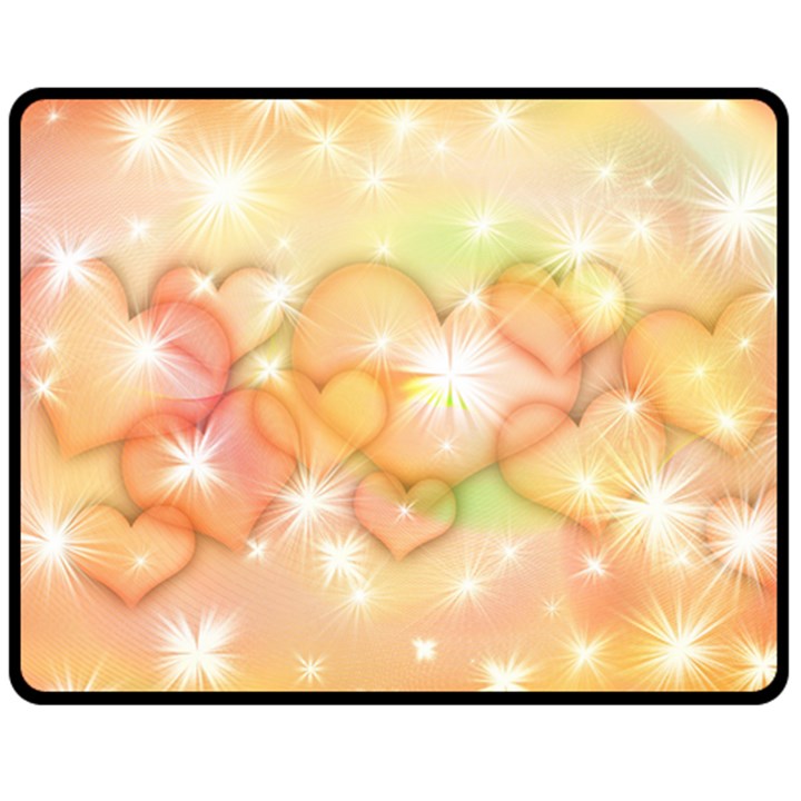 Valentine Heart Love Pink Double Sided Fleece Blanket (Medium) 