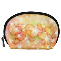 Valentine Heart Love Pink Accessory Pouch (Large)