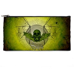 Awesome Creepy Skull With Wings Pencil Cases by FantasyWorld7