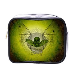 Awesome Creepy Skull With Wings Mini Toiletries Bag (one Side) by FantasyWorld7