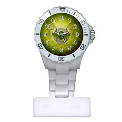 Awesome Creepy Skull With Wings Plastic Nurses Watch by FantasyWorld7