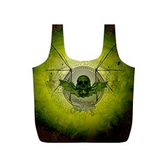 Awesome Creepy Skull With Wings Full Print Recycle Bag (s) by FantasyWorld7