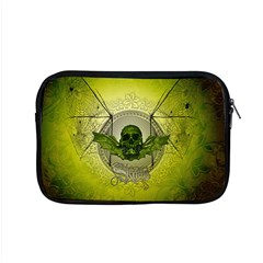 Awesome Creepy Skull With Wings Apple Macbook Pro 15  Zipper Case by FantasyWorld7