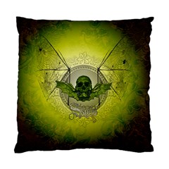 Awesome Creepy Skull With Wings Standard Cushion Case (two Sides) by FantasyWorld7