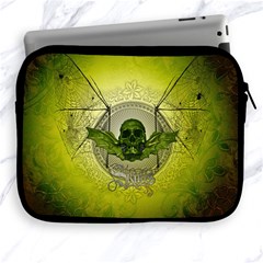 Awesome Creepy Skull With Wings Apple Ipad 2/3/4 Zipper Cases by FantasyWorld7