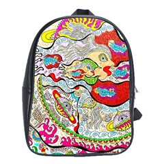 Supersonic Pyramid Protector Angels School Bag (xl) by chellerayartisans