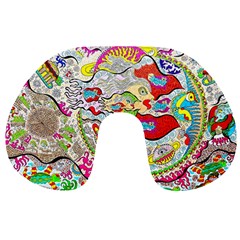 Supersonic Pyramid Protector Angels Travel Neck Pillows by chellerayartisans