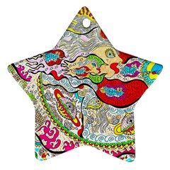 Supersonic Pyramid Protector Angels Star Ornament (two Sides) by chellerayartisans