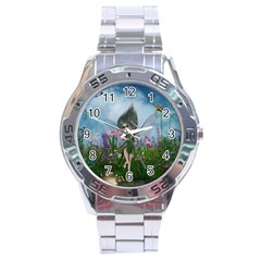 Cute Little Fairy Stainless Steel Analogue Watch by FantasyWorld7