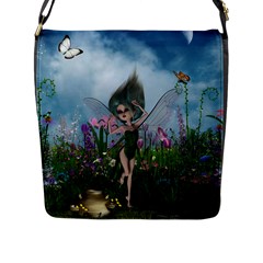 Cute Little Fairy Flap Closure Messenger Bag (l) by FantasyWorld7