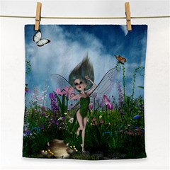 Cute Little Fairy Face Towel by FantasyWorld7