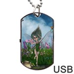 Cute Little Fairy Dog Tag USB Flash (Two Sides) Back