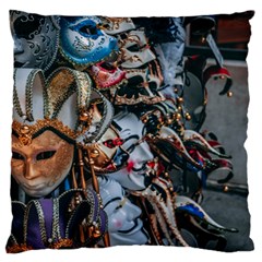 The Fools Large Flano Cushion Case (one Side) by WensdaiAmbrose