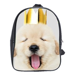 Royal Puppy Yawns School Bag (xl) by WensdaiAmbrose