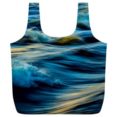 Ocean Waves Full Print Recycle Bag (xl) by WensdaiAmbrose