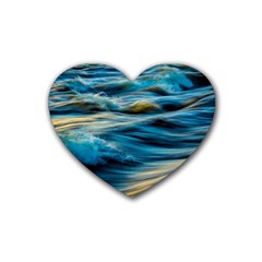 Ocean Waves Heart Coaster (4 Pack)  by WensdaiAmbrose