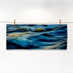 Ocean Waves Hand Towel by WensdaiAmbrose