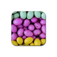 Jelly Beans - Pastel Rubber Coaster (square)  by WensdaiAmbrose