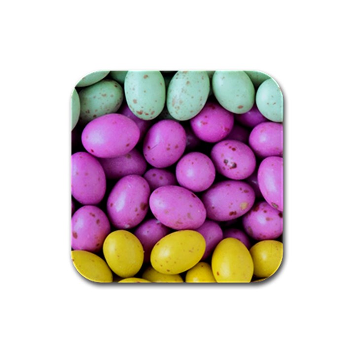 Jelly Beans - Pastel Rubber Square Coaster (4 pack) 