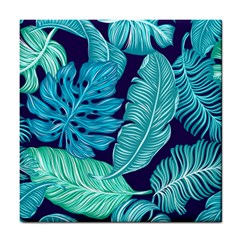 Tropical Greens Leaves Banana Tile Coasters by Mariart