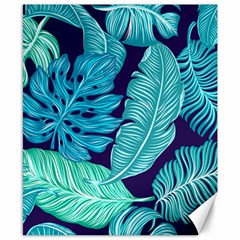 Tropical Greens Leaves Banana Canvas 8  X 10  by Mariart