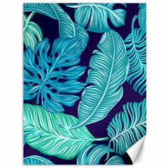 Tropical Greens Leaves Banana Canvas 36  X 48  by Mariart