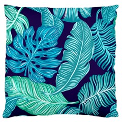 Tropical Greens Leaves Banana Large Cushion Case (one Side)