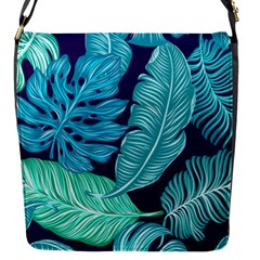 Tropical Greens Leaves Banana Flap Closure Messenger Bag (s) by Mariart