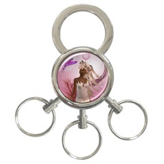 Wonderful Fairy With Feather Hair 3-ring Key Chains by FantasyWorld7