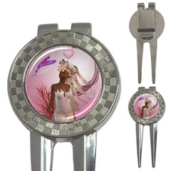 Wonderful Fairy With Feather Hair 3-in-1 Golf Divots by FantasyWorld7