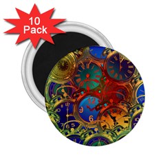 Time Clock Distortion 2 25  Magnets (10 Pack)  by Mariart