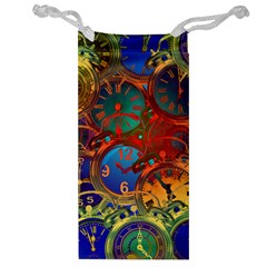 Time Clock Distortion Jewelry Bag by Mariart