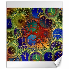 Time Clock Distortion Canvas 8  X 10  by Mariart