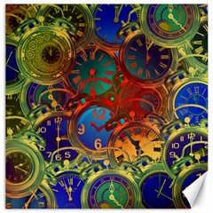 Time Clock Distortion Canvas 12  X 12  by Mariart